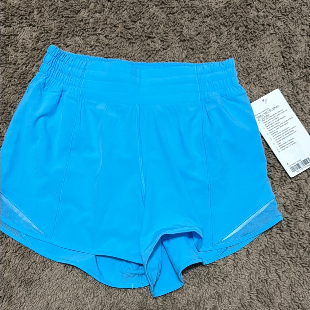 Lululemon blue hotty hot short high tide 4” inseam